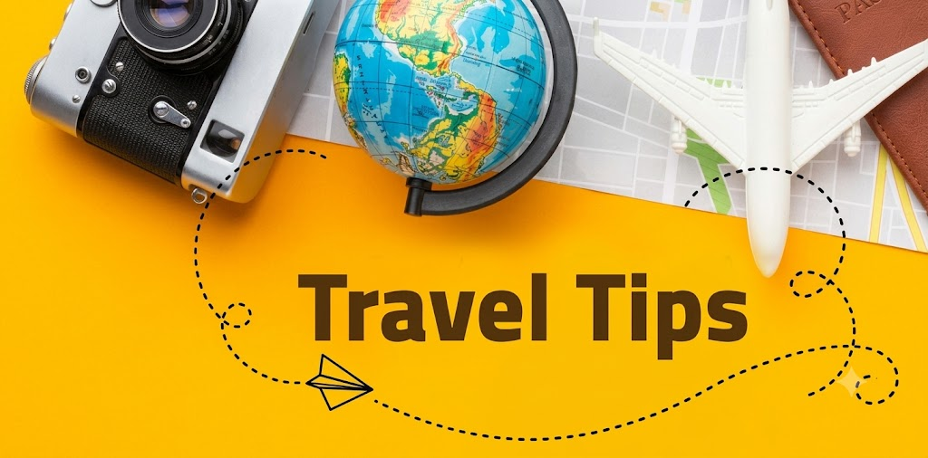 Travel tips and guides 2026 featuring a travel suitcase, passport, camera, and essential packing items for a memorable holiday